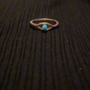 Golden eye ball ring